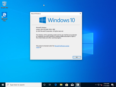 Windows 10 Pro 20H1 2004.19041.388 (x86/x64) Multilanguage Preactivated July 2020