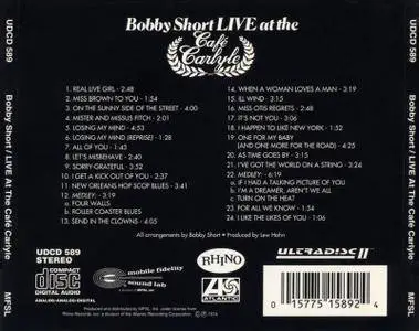 Bobby Short - Live at the Cafe Carlyle (1974) [MFSL, UDCD 589]