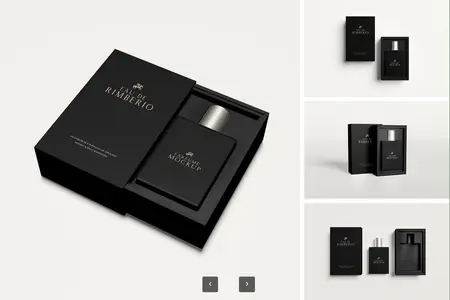 EE - Parfume Bottle With Box Mockup 6JHQSS4