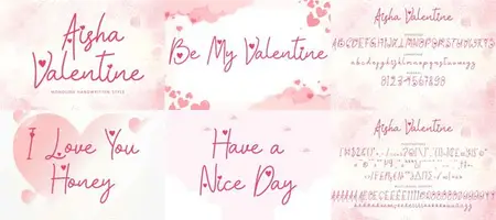 Aisha Valentine - Monoline Handwritten Font