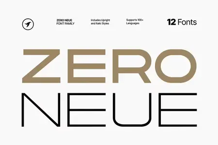 CreativeMarket - ZERO NEUE The Headline Font Family 291896974 - 12 Fonts