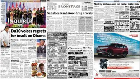 Philippine Daily Inquirer – September 07, 2016