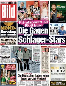 Bild Zeitung vom 29 Dezember 2012