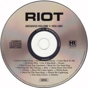 Riot - Archives Volume 1: 1976-1981 (2018) [CD & DVD]