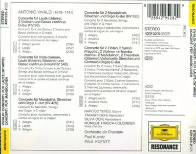 Vivaldi - Yepes - Lute Concertos (1972, 1990, Deutsche Grammophon # 429 528-2) [RE-UP]