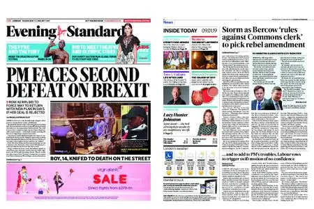 London Evening Standard – January 09, 2019