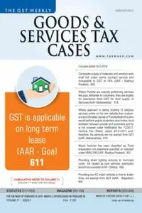 Goods & Services Tax Cases - February 26, 2019