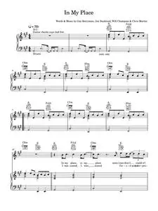 In my place - Coldplay (Piano-Vocal-Guitar (Piano Accompaniment))