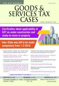 Goods & Services Tax Cases - December 26, 2017