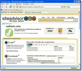 McAfee SiteAdvisor with Web Search 2.9