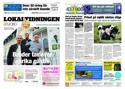 Lokaltidningen Sjöbo – 13 oktober 2018