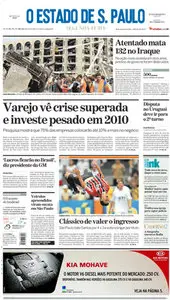 Jornal O Estado de SP em PDF, Segunda 26 de Outubro de 2009