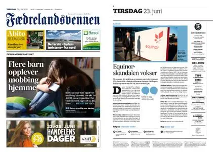 Fædrelandsvennen – 23. juni 2020