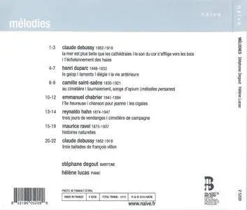 Stéphane Degout - Mélodies Françaises (2011)