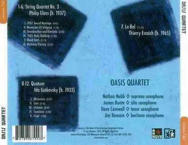 Oasis Quartet - Glass, Gotkovsky, Escaich (2011)
