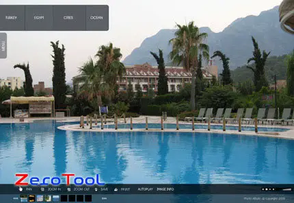 FlashMint 2142 Travel album fullscreen XML template
