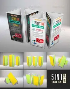GraphicRiver Table Tent Card Holder Mock-Ups