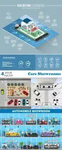 Vectors - Cars Showrooms