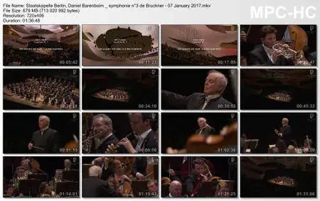 Staatskapelle Berlin, Daniel Barenboim : Symphonie n°3 de Bruckner - 7 janvier 2017 (2017)