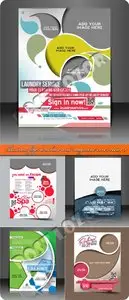Business flyer brochure and magazine cover vector 8