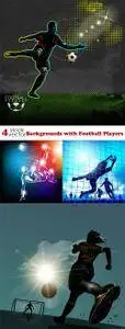 Vectors - Backgrounds with Football Players