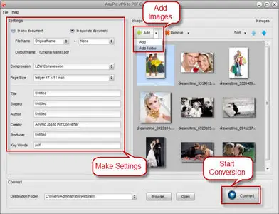 AnyPic JPG To PDF Converter 1.1 build 2298