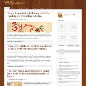 Premium Word Press template purewood