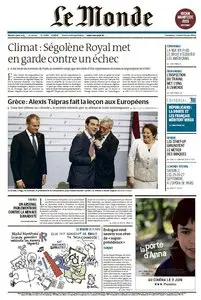 Le Monde du Mardi 2 Juin 2015