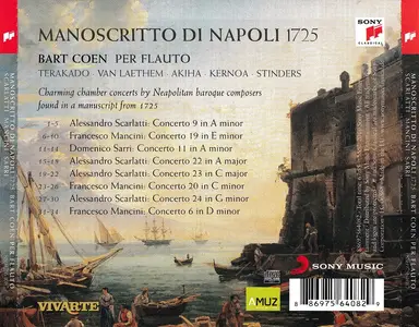 Bart Coen, Per Flauto - Manoscritto di Napoli 1725: A.Scarlatti, Mancini, Sarri (2010)