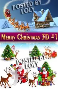 Merry Christmas Designs 2014. 3D #1 - Stock Photo