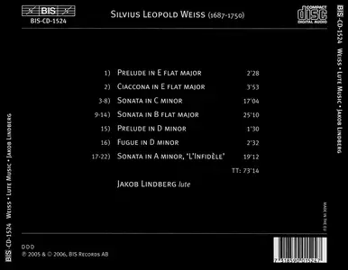 Jakob Lindberg - Silvius Leopold Weiss: Lute Music (2006)