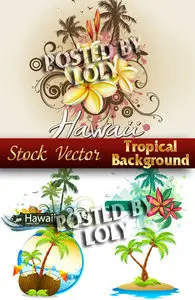 Tropical backgrounds - Stock Vector