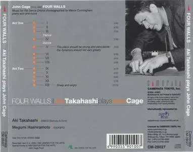 Aki Takahashi - Four Walls: Aki Takahashi Plays John Cage (2004) {Camerata CM-28027}