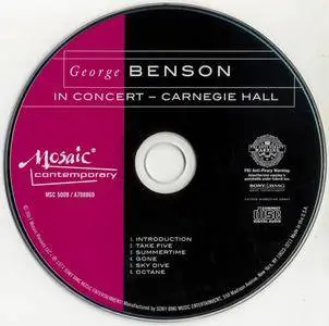 George Benson - In Concert - Carnegie Hall (1975-76) {Mosaic Contemporary MSC 5009 rel 2007}