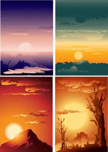 Sunrise Sunset Vector
