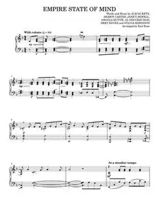 Empire State Of Mind - Glee Cast, Jay-Z featuring Alicia Keys (Piano Solo)