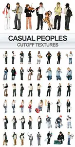 Casual Peoples on transparent background
