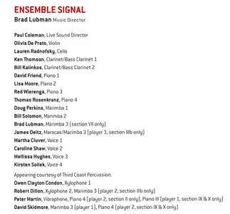 Ensemble Signal, Brad Lubman - Steve Reich: Music for 18 Musicians (2015)
