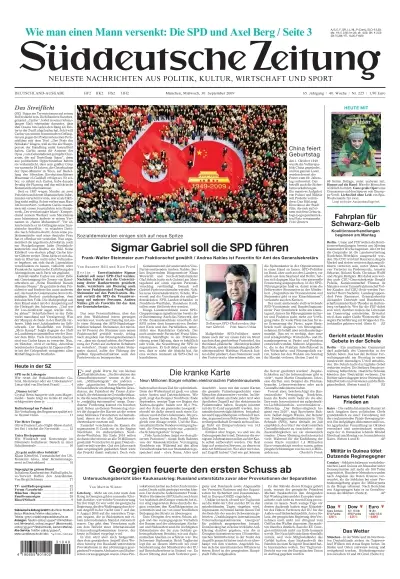 Sueddeutsche Zeitung vom 30.09.2009
