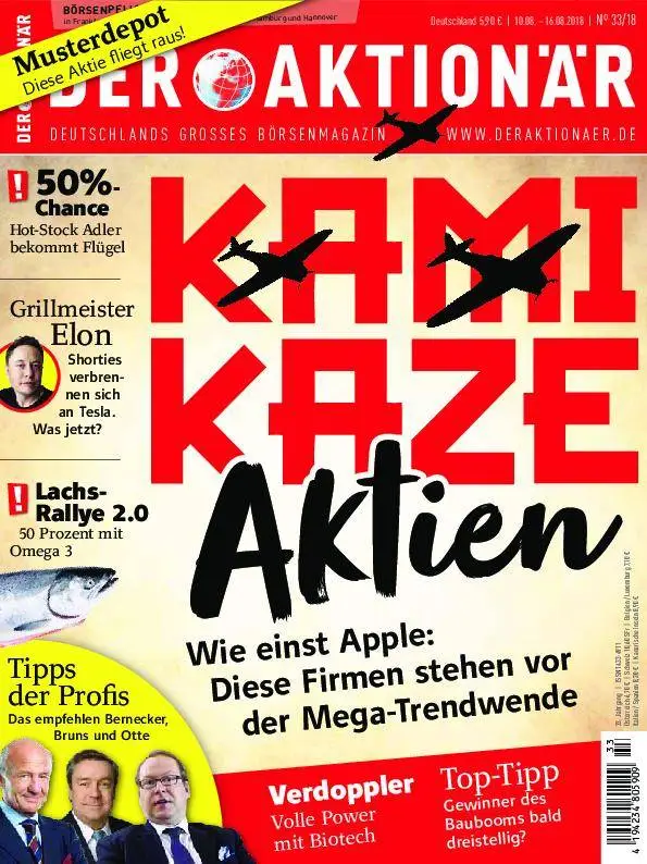 Der Aktionär - 10. August 2018