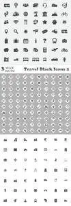 Vectors - Travel Black Icons 2