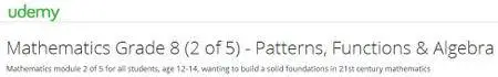 Mathematics Grade 8 (2 of 5) - Patterns, Functions & Algebra