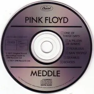 Pink Floyd - Meddle (1971) {1987 Capitol US CD; CDP 7 46034-2} **[RE-UP]**