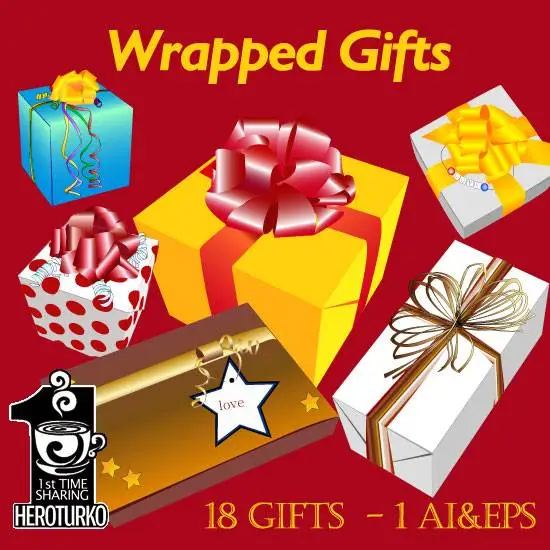 Wrapped Gifts - Vector Icons