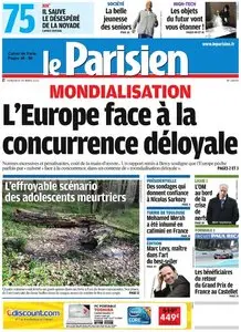 Le Parisien + Cahier Paris du Vendredi 30 Mars 2012