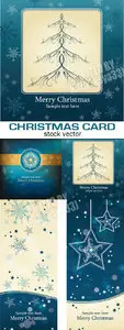 Blue Christmas cards