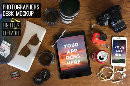 CreativeMarket - Photographer's Desk [MockUp Pack]