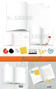 Open notebook vector 