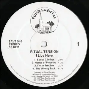 Ritual Tension - I Live Here (Fundamental SAVE 049) (UK 1987) (Vinyl 24-96 & 16-44.1)