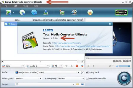 Leawo Total Media Converter Ultimate 6.0.0.0